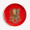 Decorative Trays And Pliants<Fornasetti Tray Polipo Gold Gold/Red
