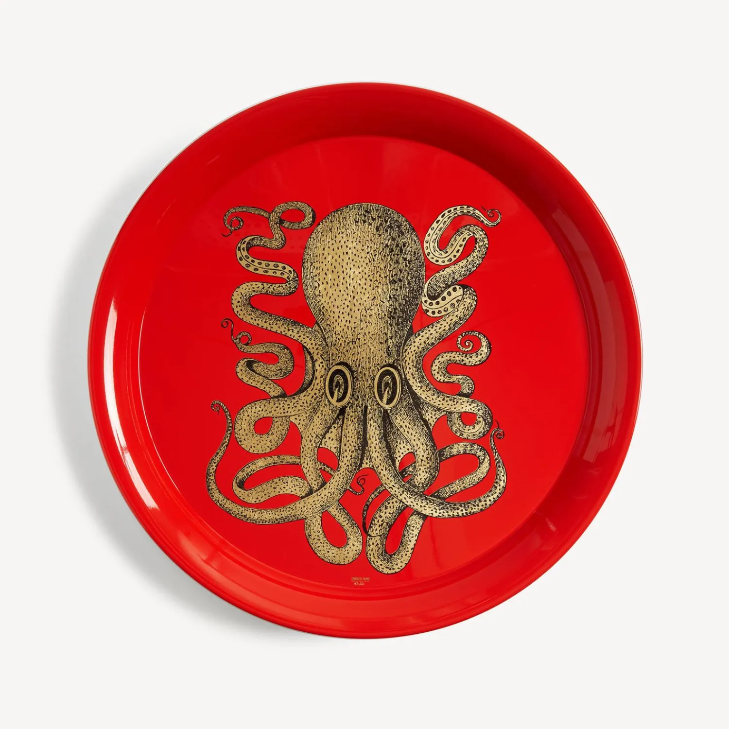Decorative Trays And Pliants<Fornasetti Tray Polipo Gold Gold/Red