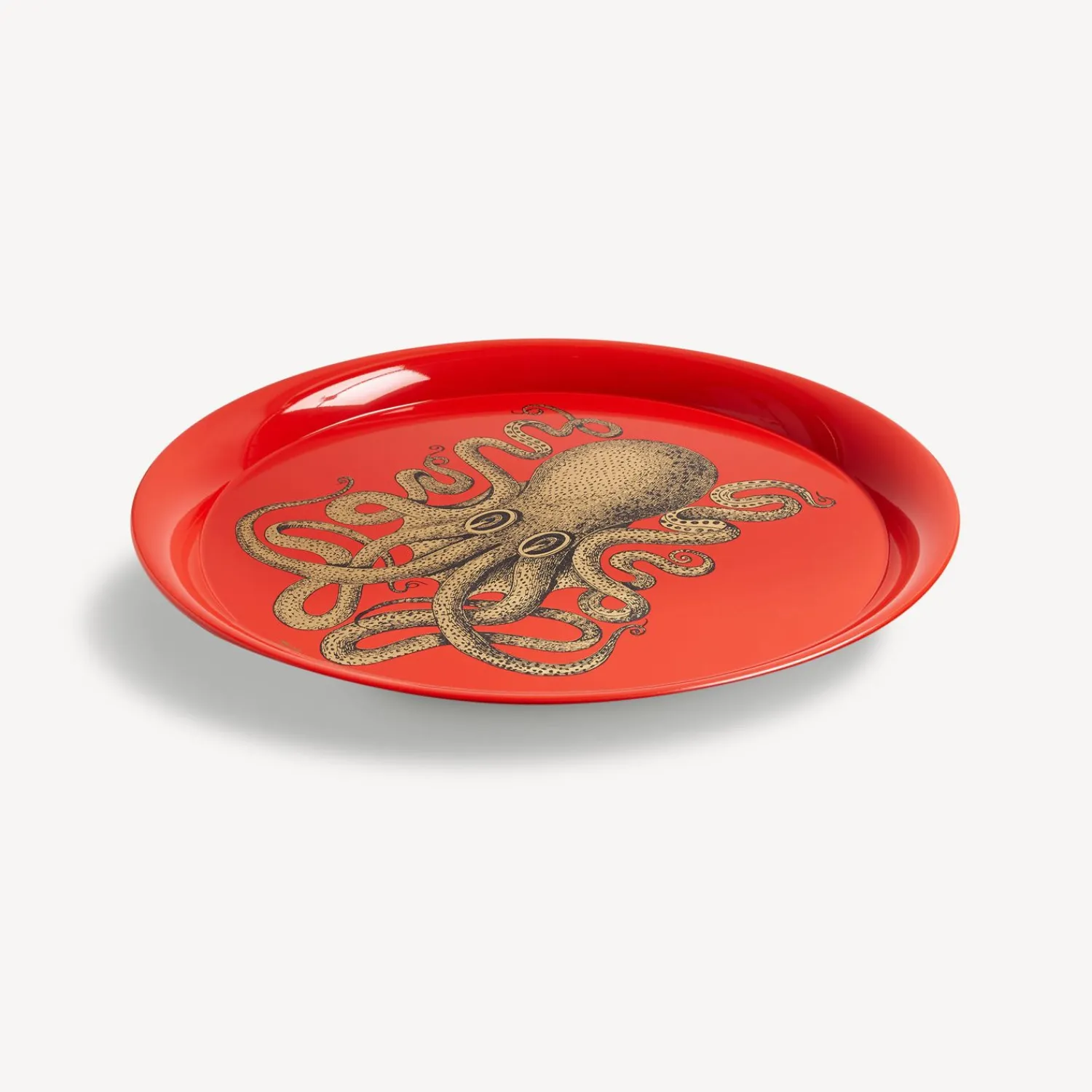Decorative Trays And Pliants<Fornasetti Tray Polipo Gold Gold/Red