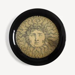 Decorative Trays And Pliants<Fornasetti Tray Re Sole White/Black/Gold