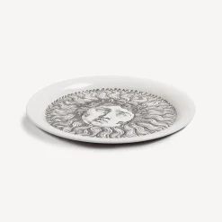 Decorative Trays And Pliants<Fornasetti Tray Re Sole White/Black