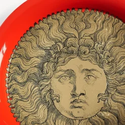 Decorative Trays And Pliants<Fornasetti Tray Re Sole White/Black/Red