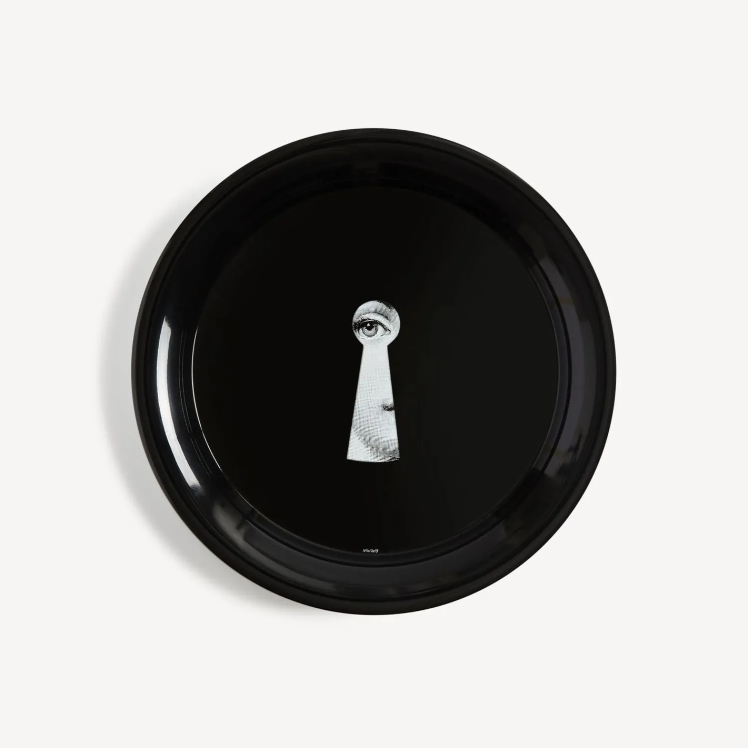 Decorative Trays And Pliants<Fornasetti Tray Serratura On White/Black