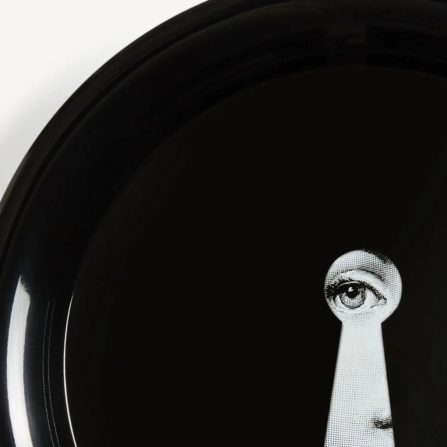 Decorative Trays And Pliants<Fornasetti Tray Serratura On White/Black