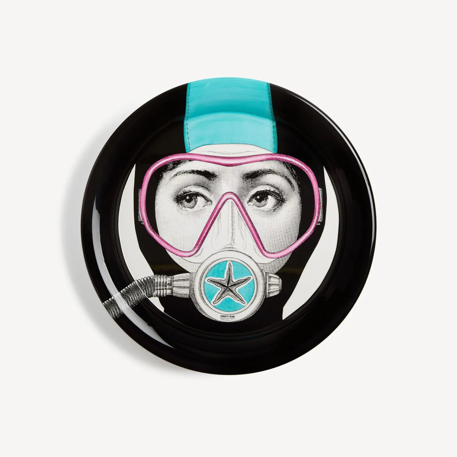 Decorative Trays And Pliants<Fornasetti Tray Silviasub Turquoise/Pink/Black