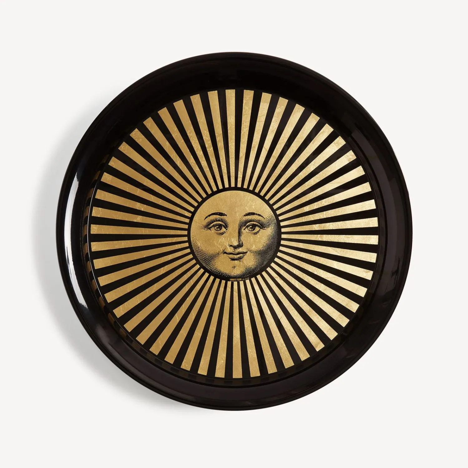 Decorative Trays And Pliants<Fornasetti Tray Sole Raggiante Gold/Black