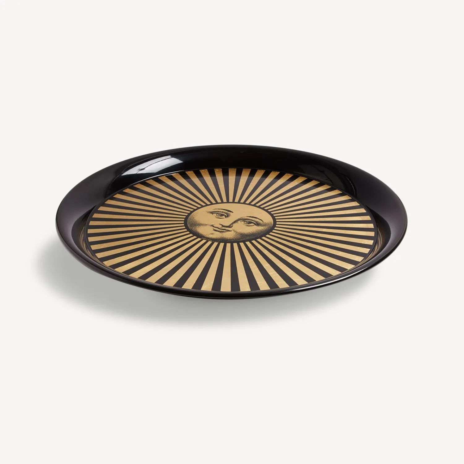 Decorative Trays And Pliants<Fornasetti Tray Sole Raggiante Gold/Black