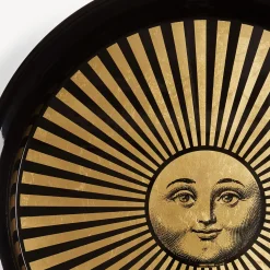 Decorative Trays And Pliants<Fornasetti Tray Sole Raggiante Gold/Black