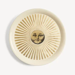 Decorative Trays And Pliants<Fornasetti Tray Sole Raggiante Gold/White