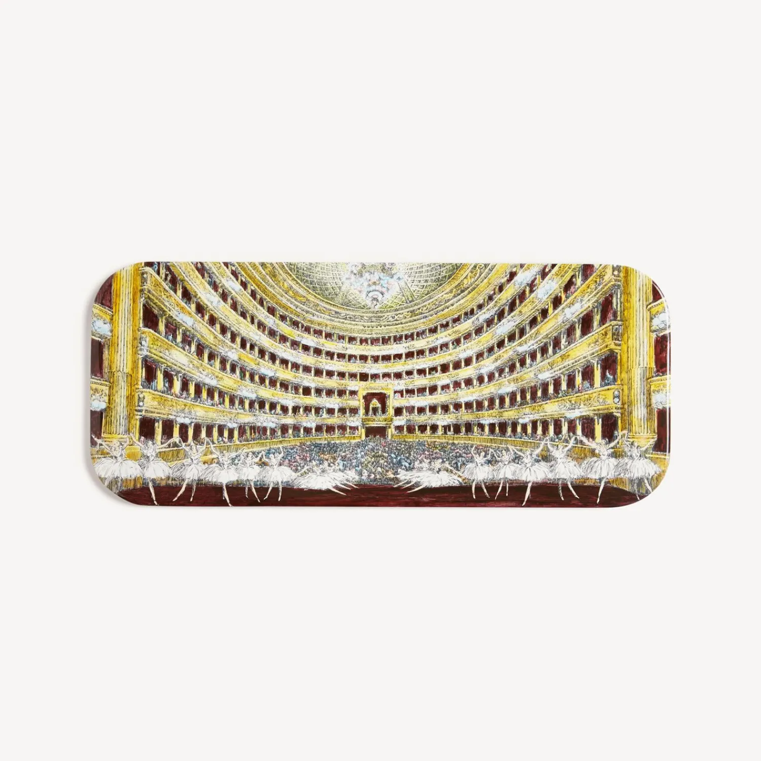 Decorative Trays And Pliants<Fornasetti Tray Teatro Alla Scala Interno Multicolour