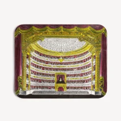 Decorative Trays And Pliants<Fornasetti Tray Teatro Scala Interno Multicolour