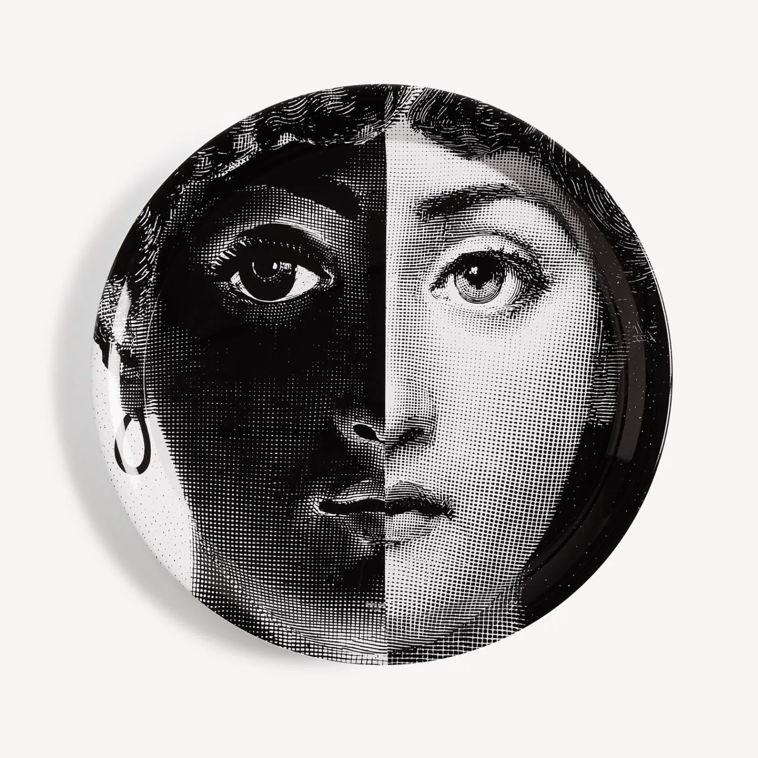 Decorative Trays And Pliants<Fornasetti Tray Tema E Variazioni N.222 White/Black