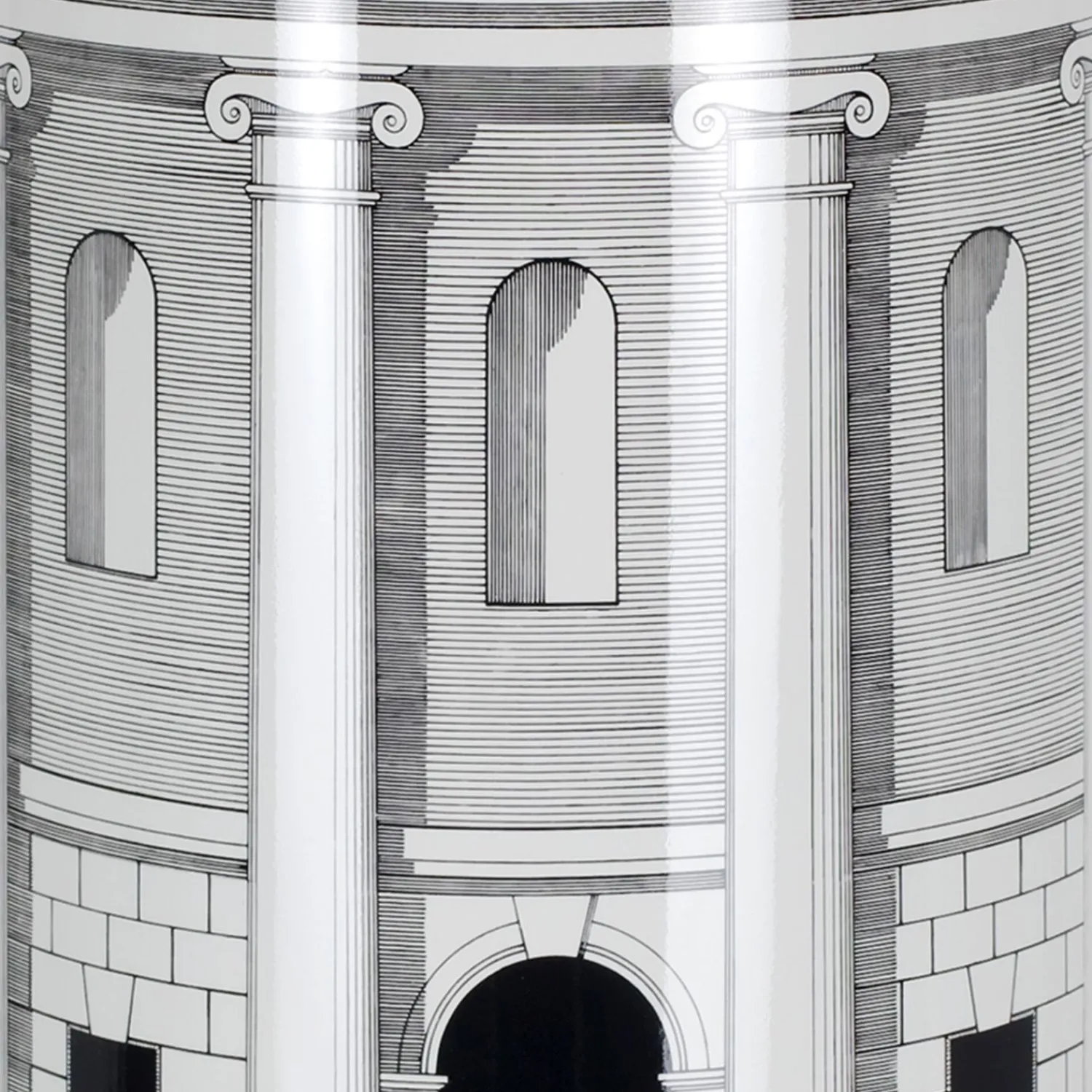 Umbrella Stands<Fornasetti Umbrella Stand Casa Con Colonne White/Black/Gold