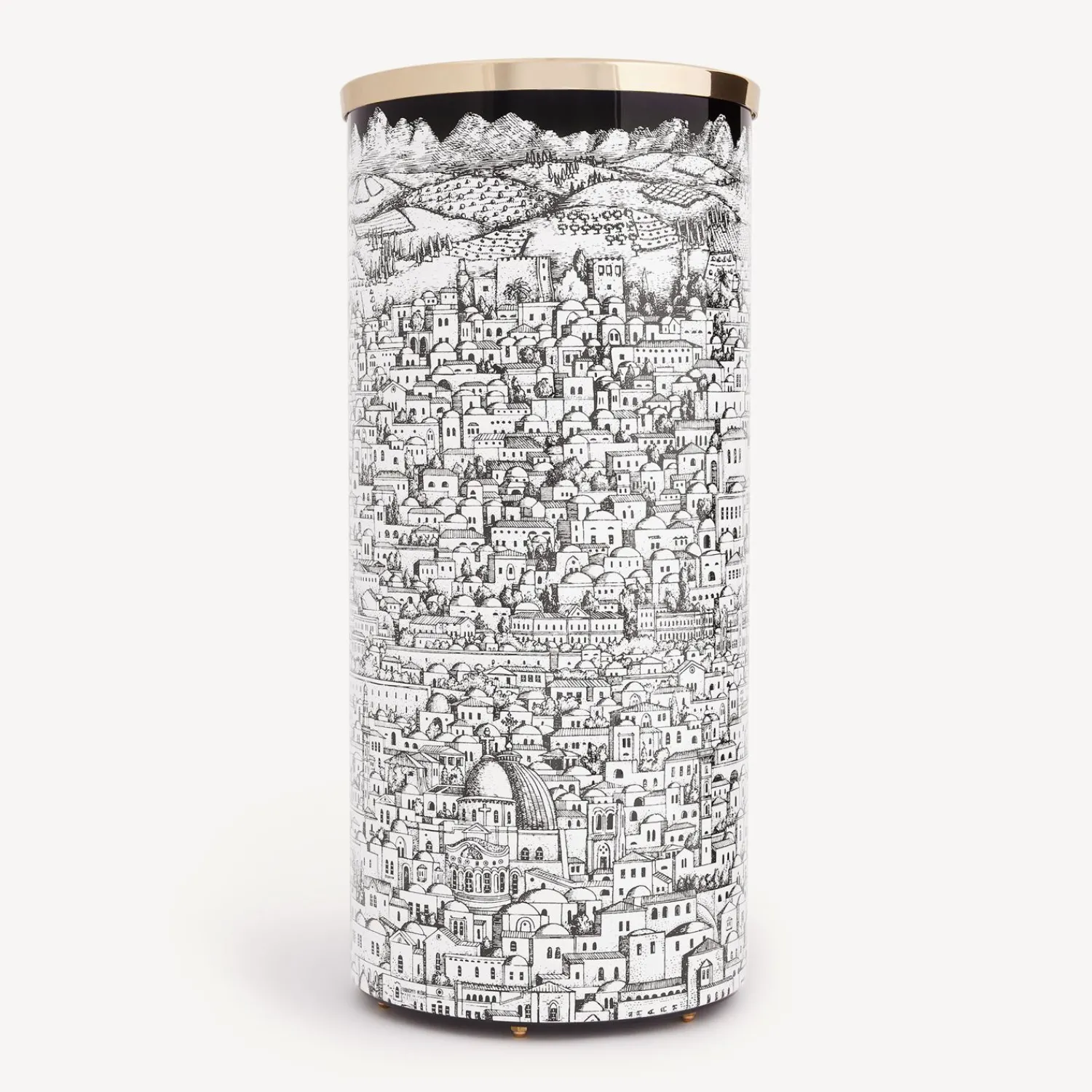 Umbrella Stands<Fornasetti Umbrella Stand Gerusalemme White/Black