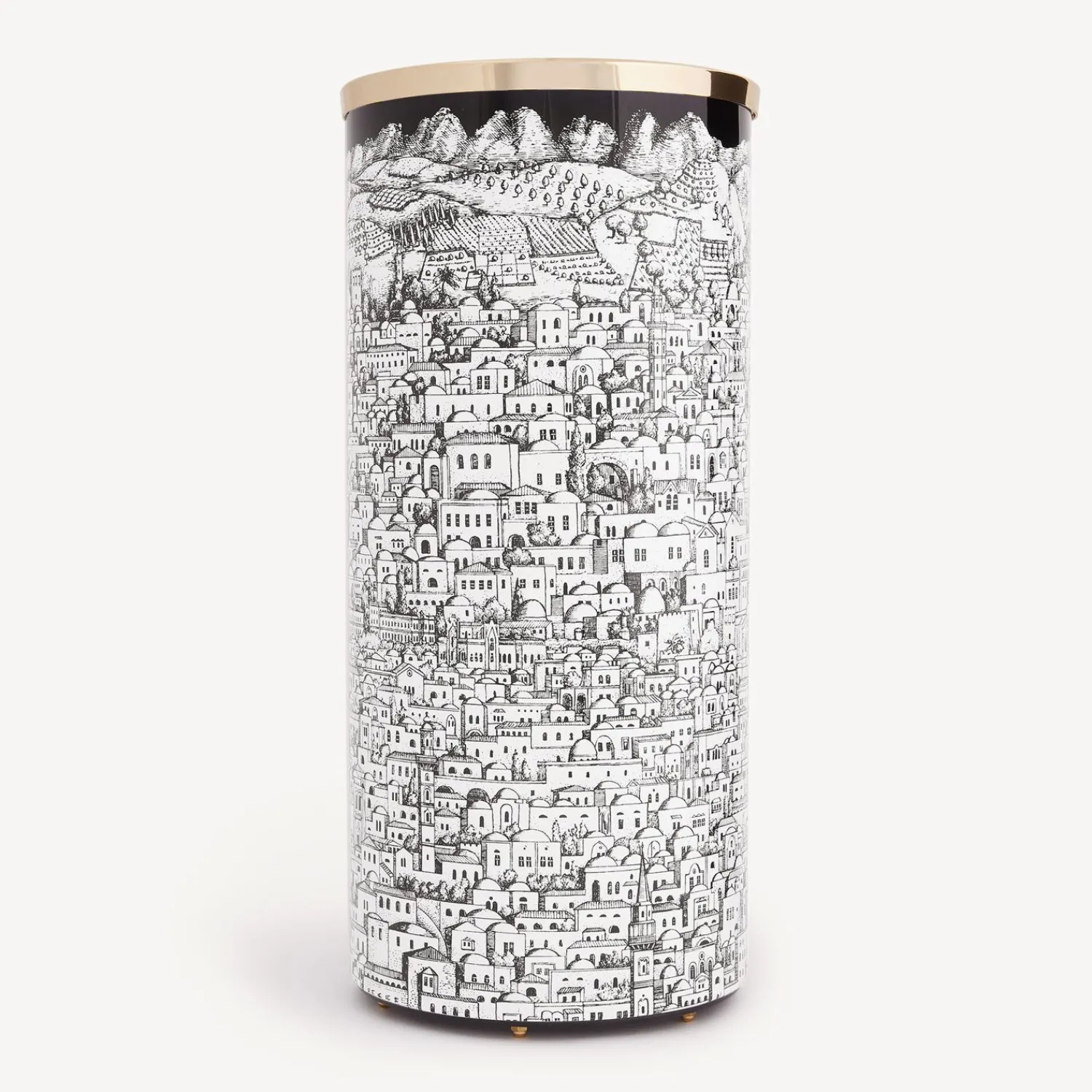 Umbrella Stands<Fornasetti Umbrella Stand Gerusalemme White/Black