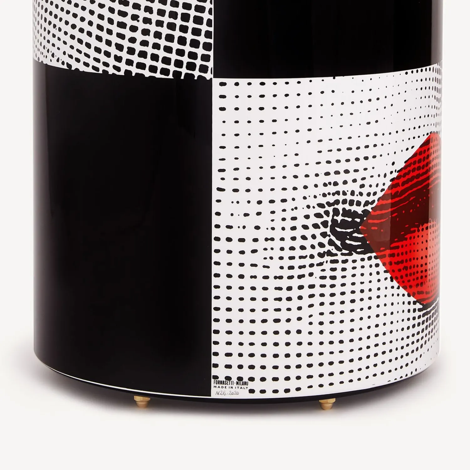 Umbrella Stands<Fornasetti Umbrella Stand Kiss White/Black/Red