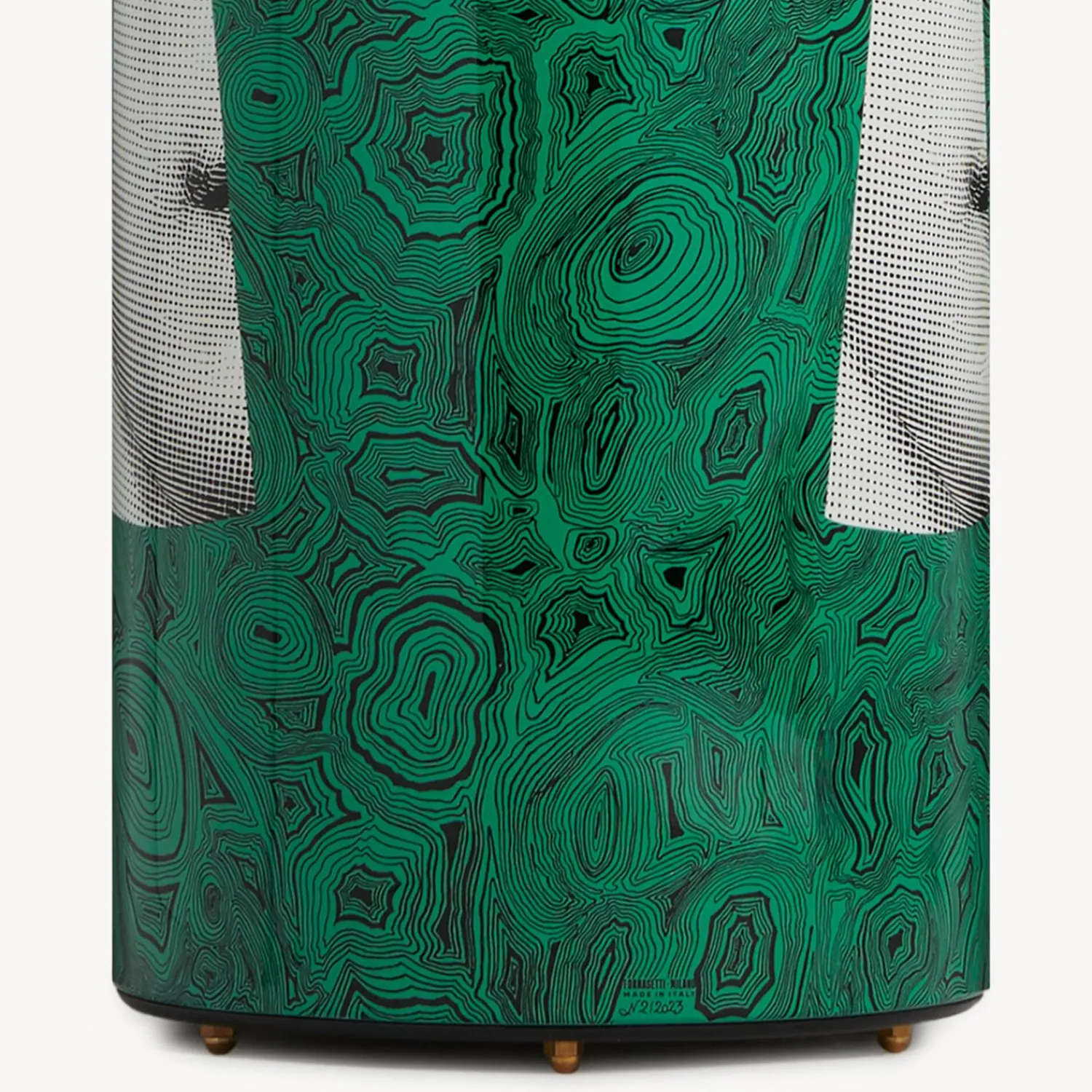 Umbrella Stands<Fornasetti Umbrella Stand Serratura Su Malachite Green/White/Black