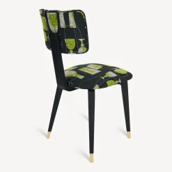 Chairs<Fornasetti Upholstered Chair Bottiglie Cocktail Black/White/Green