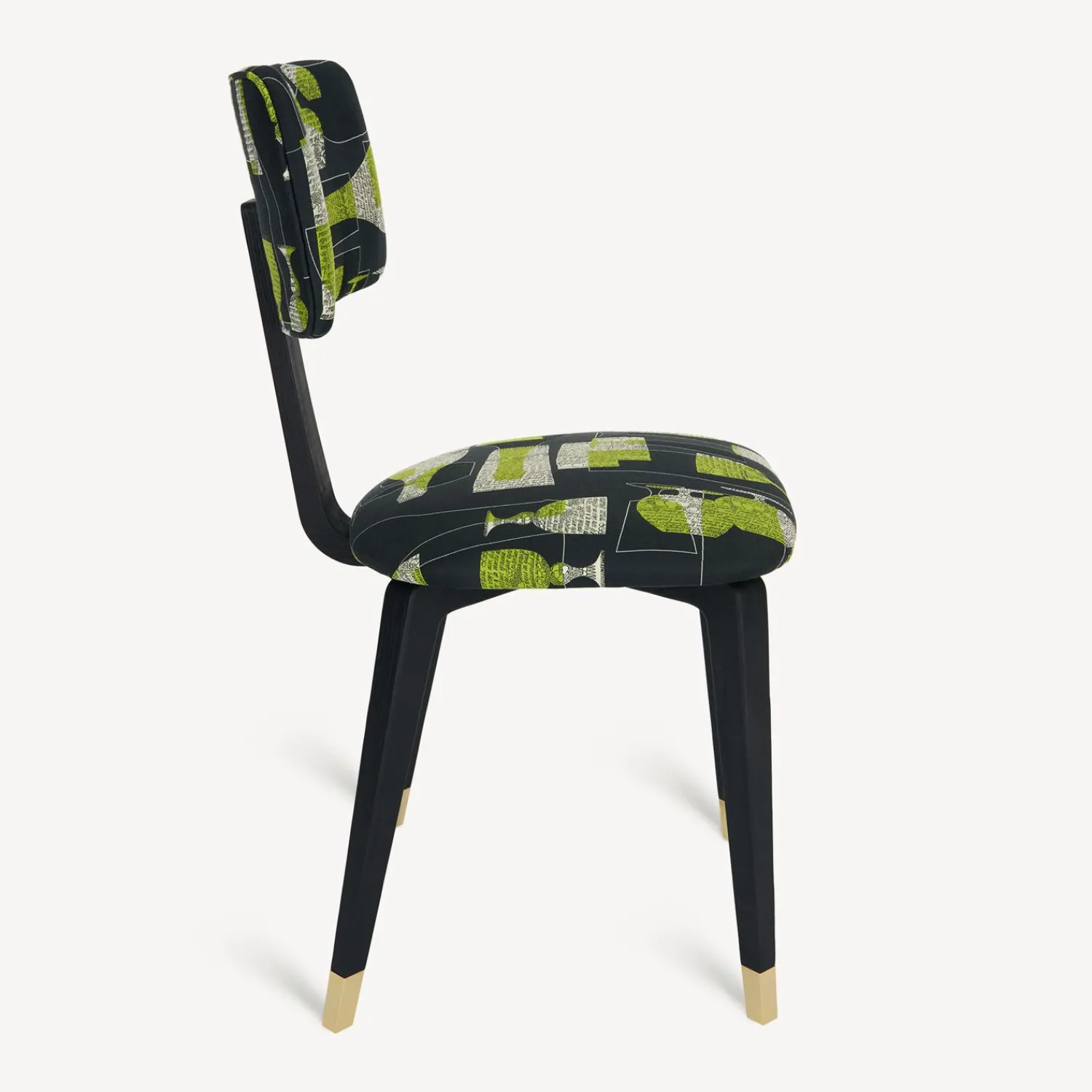 Chairs<Fornasetti Upholstered Chair Bottiglie Cocktail Black/White/Green