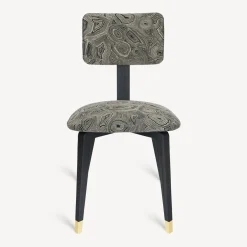 Chairs<Fornasetti Upholstered Chair Malachite Black/Gold