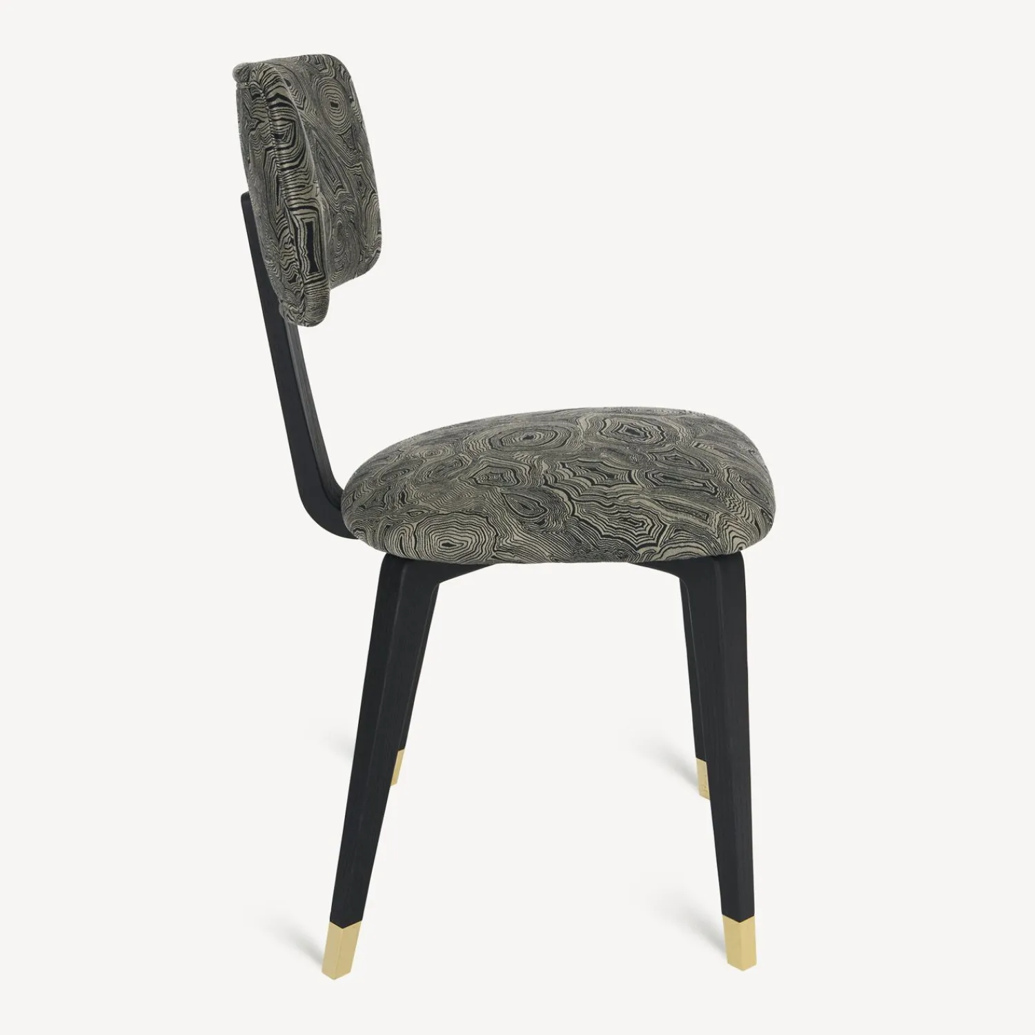 Chairs<Fornasetti Upholstered Chair Malachite Black/Gold