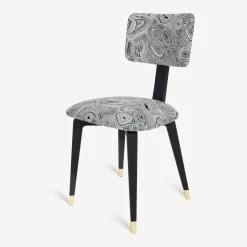 Chairs<Fornasetti Upholstered Chair Malachite White/Black