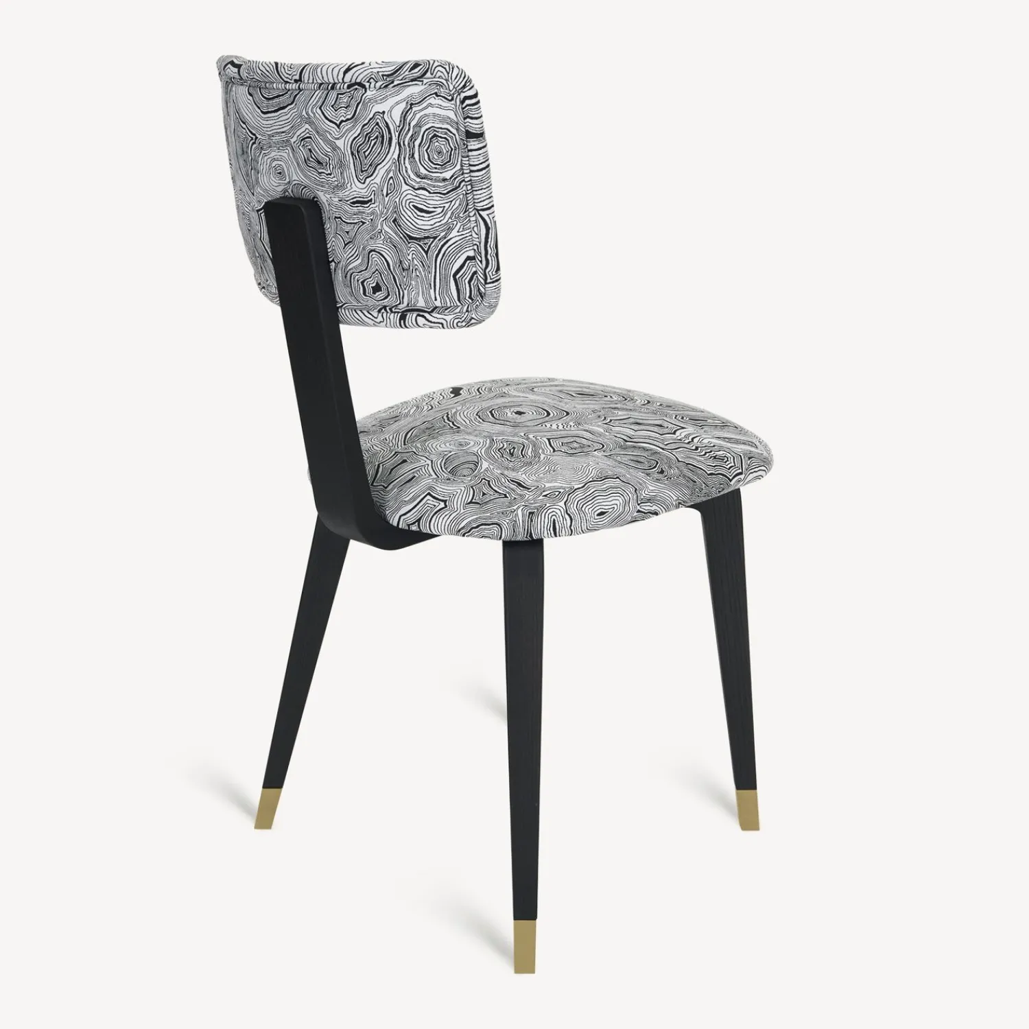 Chairs<Fornasetti Upholstered Chair Malachite White/Black