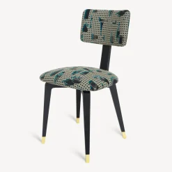 Chairs<Fornasetti Upholstered Chair Oggetti Su Cannete White/Black/Light Blue