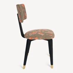 Chairs<Fornasetti Upholstered Chair Oggetti Su Cannete Black/White/Salmon