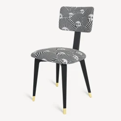Chairs<Fornasetti Upholstered Chair Soli A Ventaglio White/Black