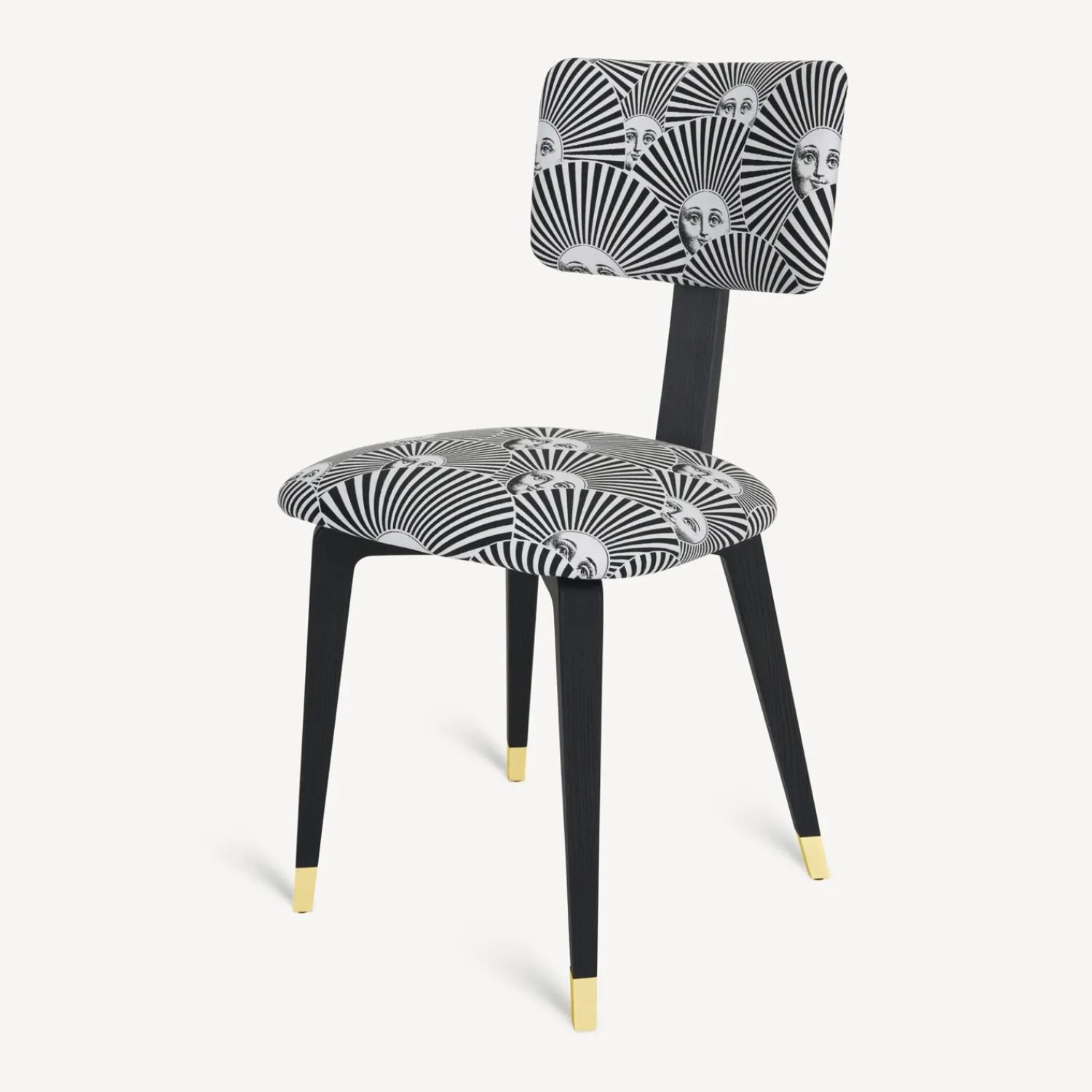 Chairs<Fornasetti Upholstered Chair Soli A Ventaglio White/Black
