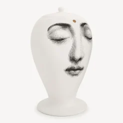 Vases<Fornasetti Vase Ajna White/Black/Gold