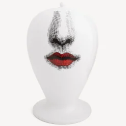 Vases<Fornasetti Vase Bacio Maxi White/Black/Red