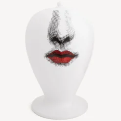 Vases<Fornasetti Vase Bacio Maxi White/Black/Red