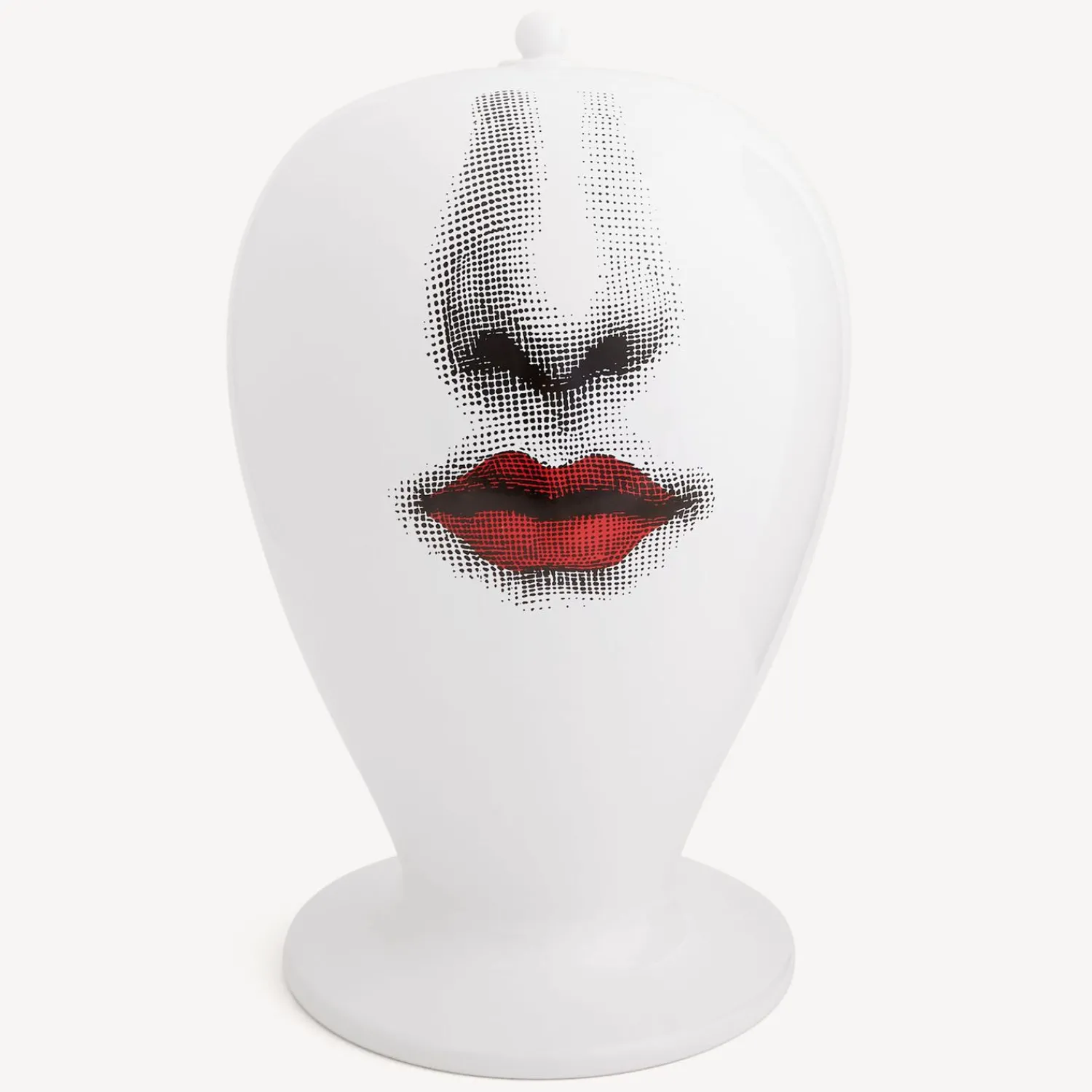 Vases<Fornasetti Vase Bacio Maxi White/Black/Red
