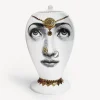 Vases<Fornasetti Vase Bollywood White/Black/Gold