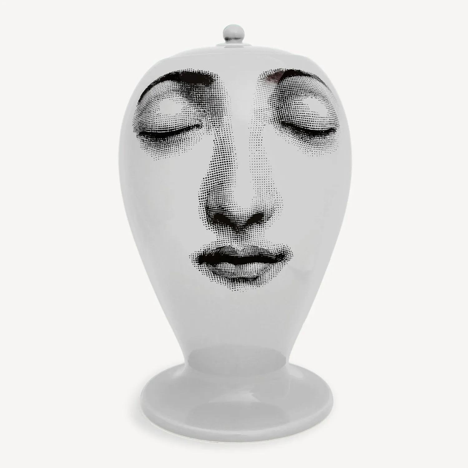 Vases<Fornasetti Vase Buongiorno/Buonanotte White/Black