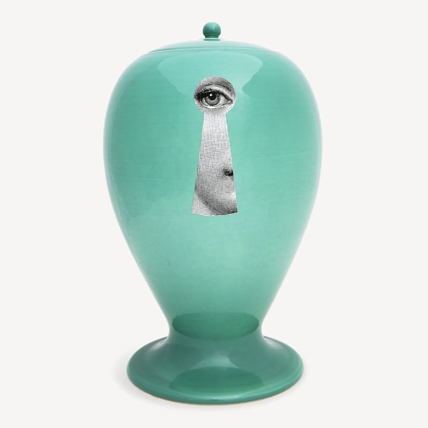 Vases<Fornasetti Vase Chiave/Serratura Green/Black