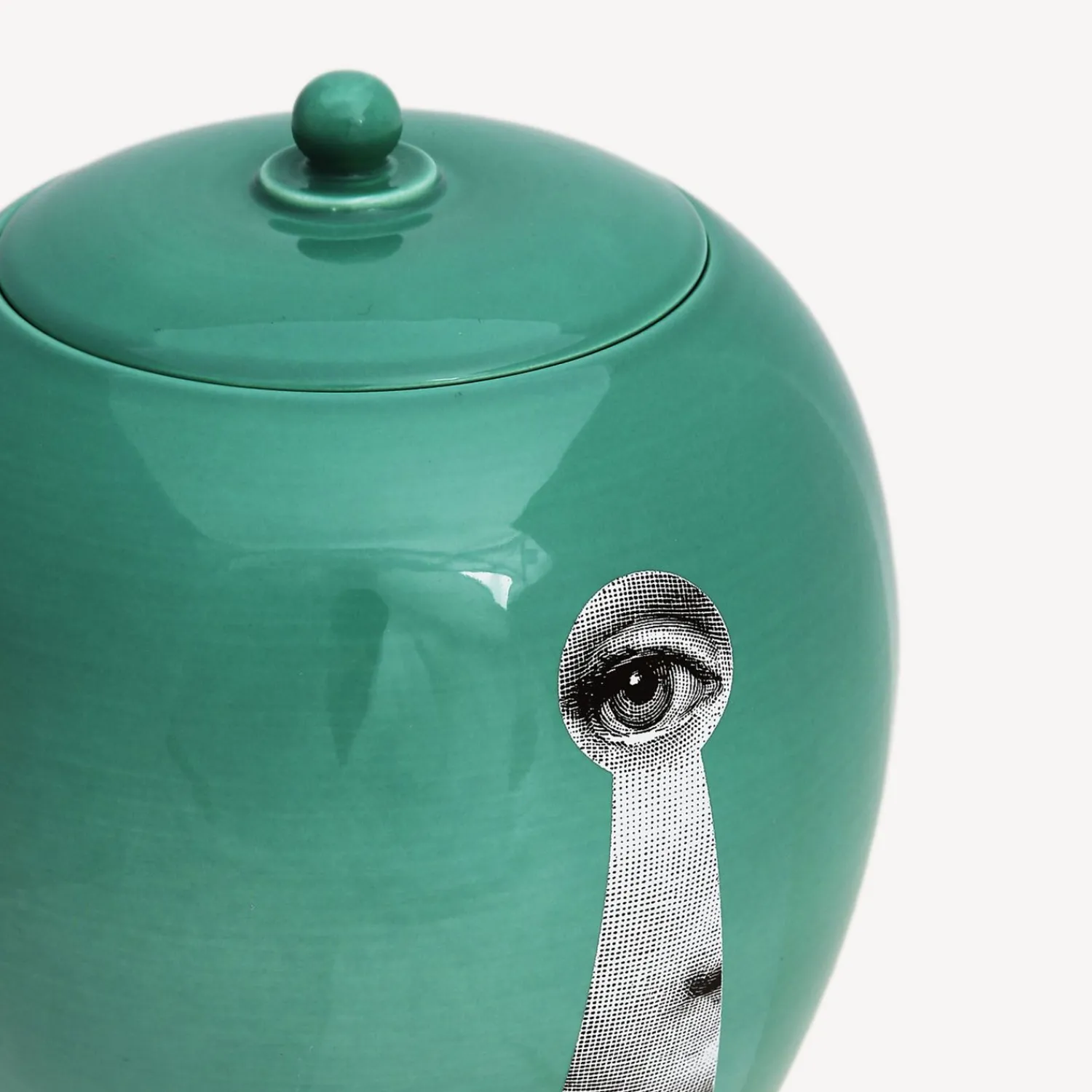 Vases<Fornasetti Vase Chiave/Serratura Green/Black