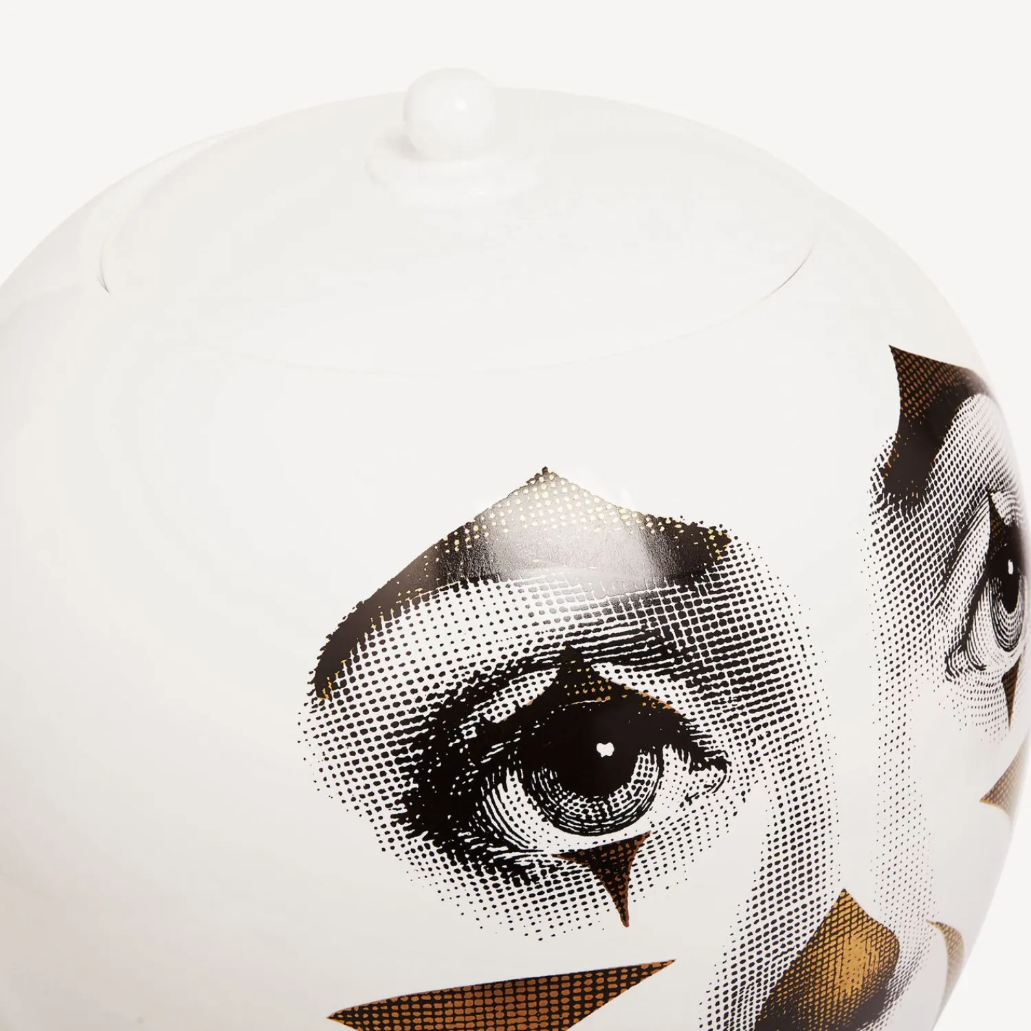 Vases<Fornasetti Vase Clown White/Black/Gold