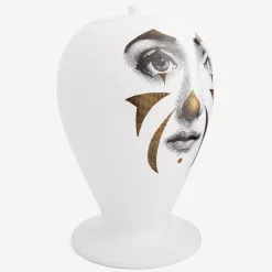 Vases<Fornasetti Vase Clown Maxi White/Black/Gold