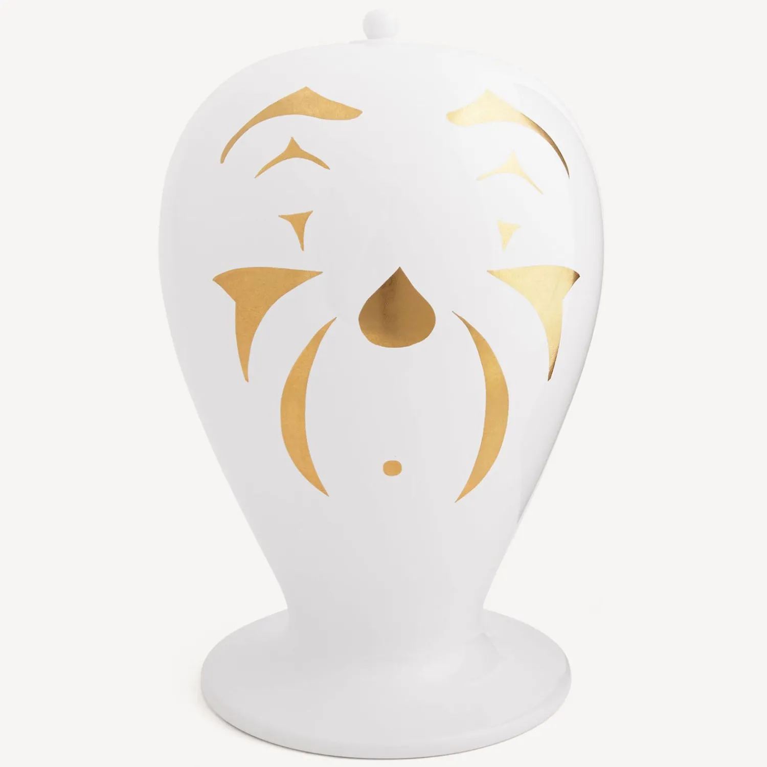 Vases<Fornasetti Vase Clown Maxi White/Black/Gold