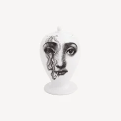 Vases<Fornasetti Vase Il Fumo Fa Male White/Black