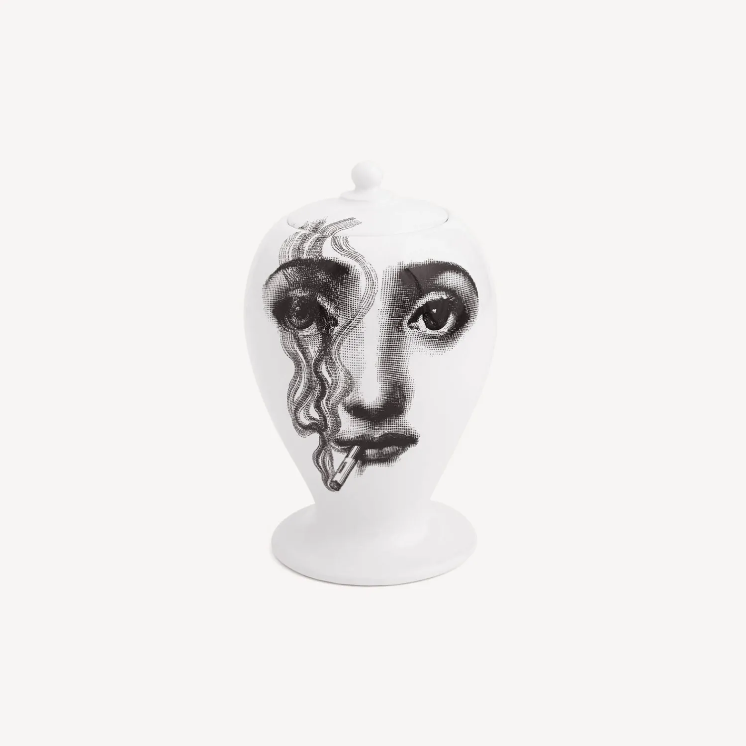 Vases<Fornasetti Vase Il Fumo Fa Male White/Black