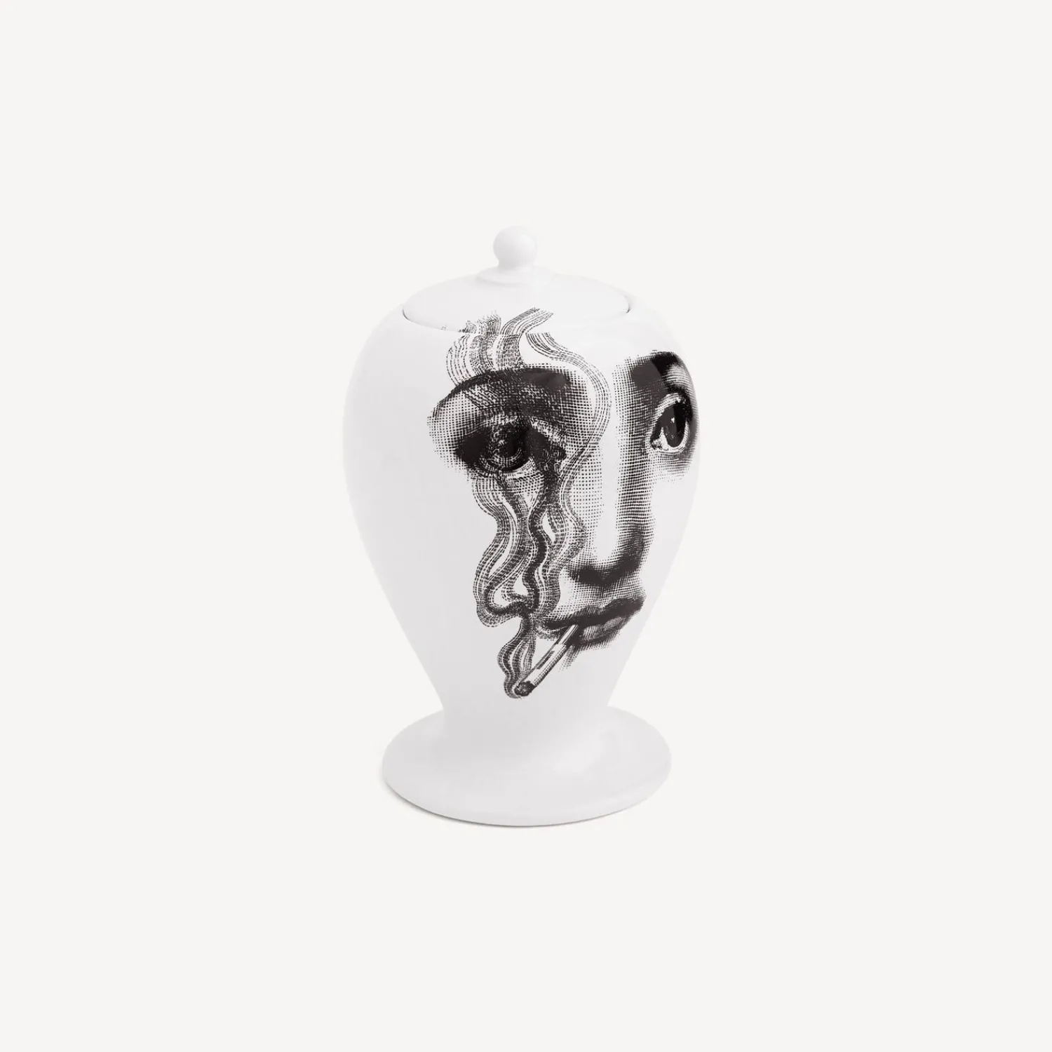 Vases<Fornasetti Vase Il Fumo Fa Male White/Black