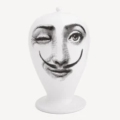 Vases<Fornasetti Vase La Femme Aux Moustaches White/Black