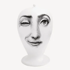 Vases<Fornasetti Vase Piercing White/Black