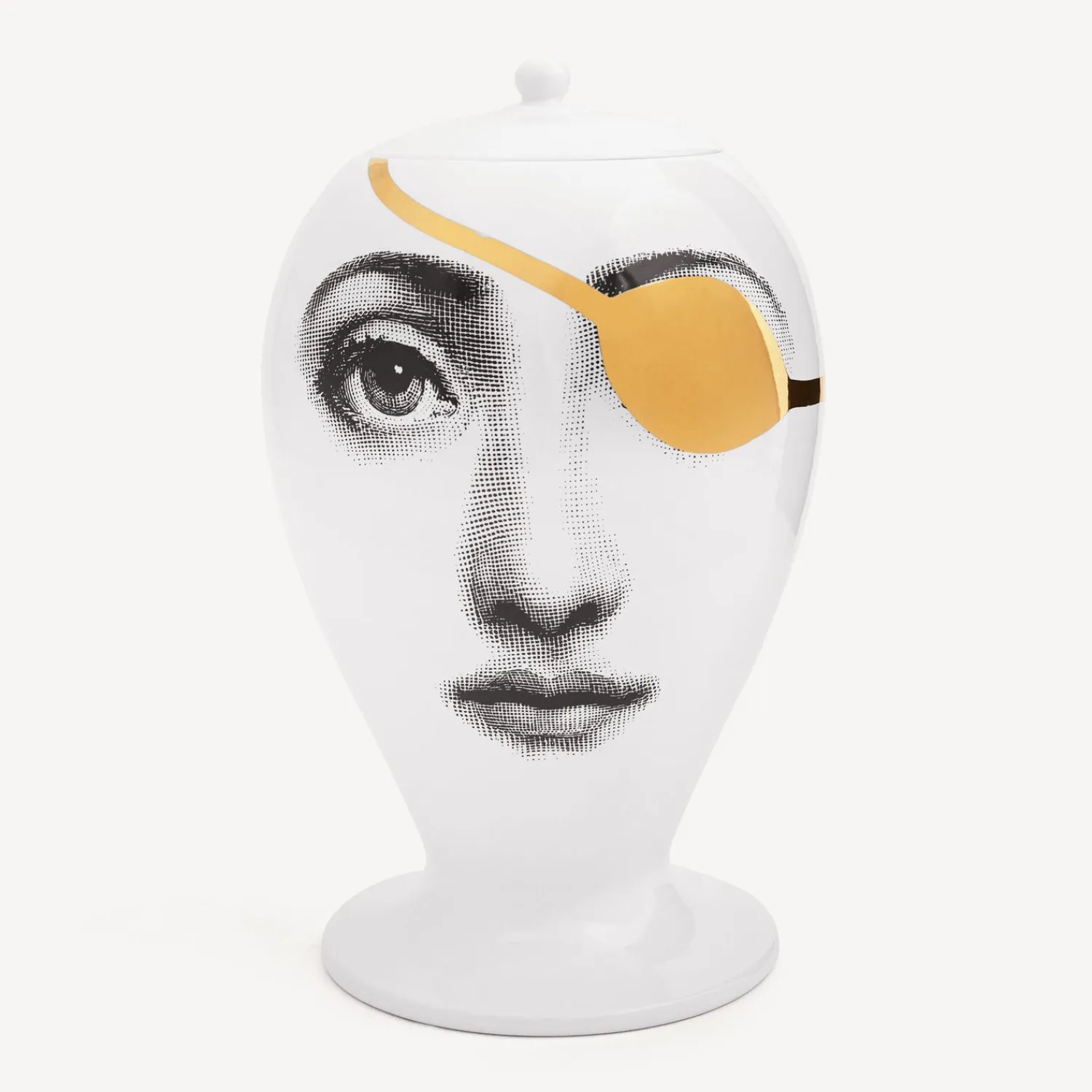 Vases<Fornasetti Vase Pirata White/Black/Gold