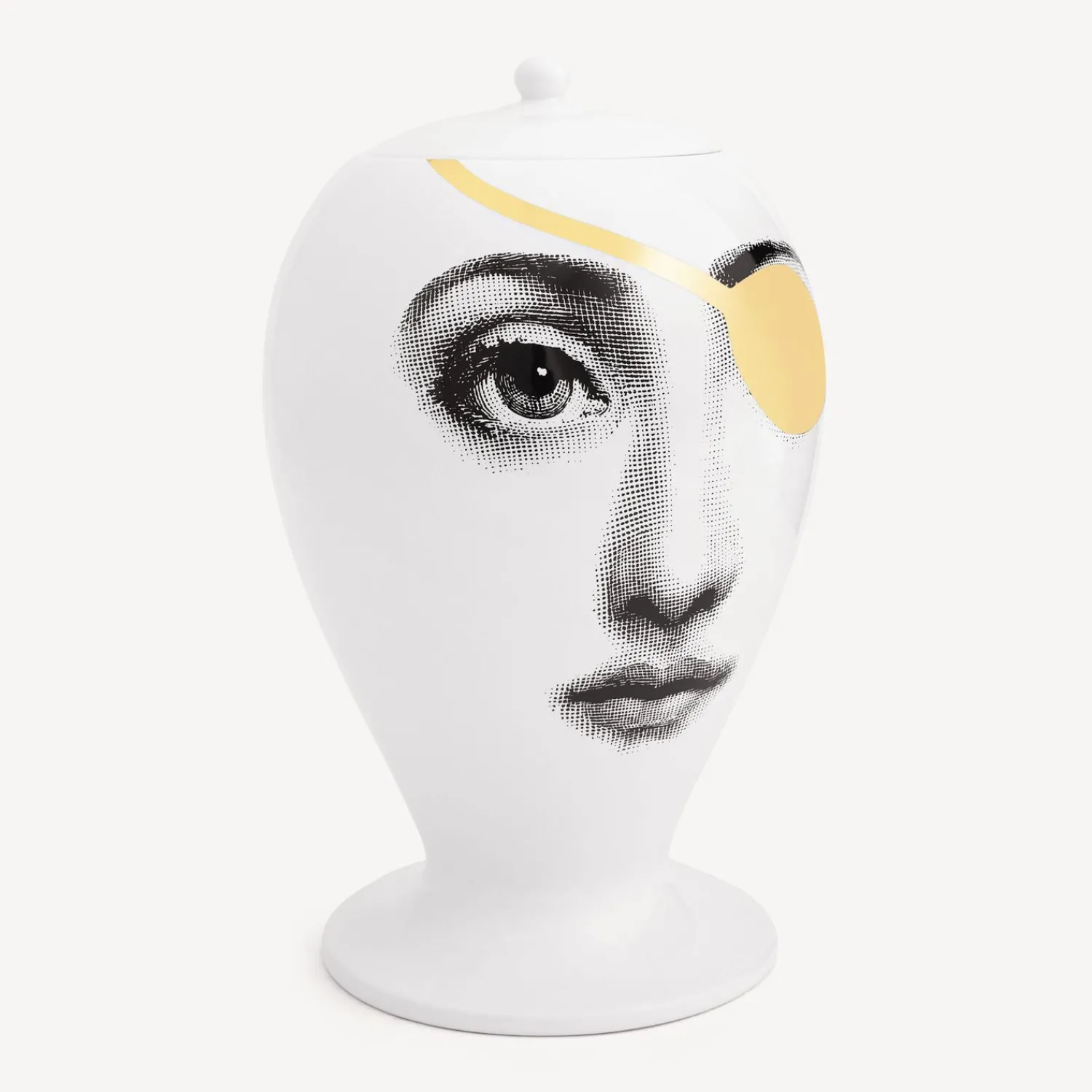 Vases<Fornasetti Vase Pirata White/Black/Gold
