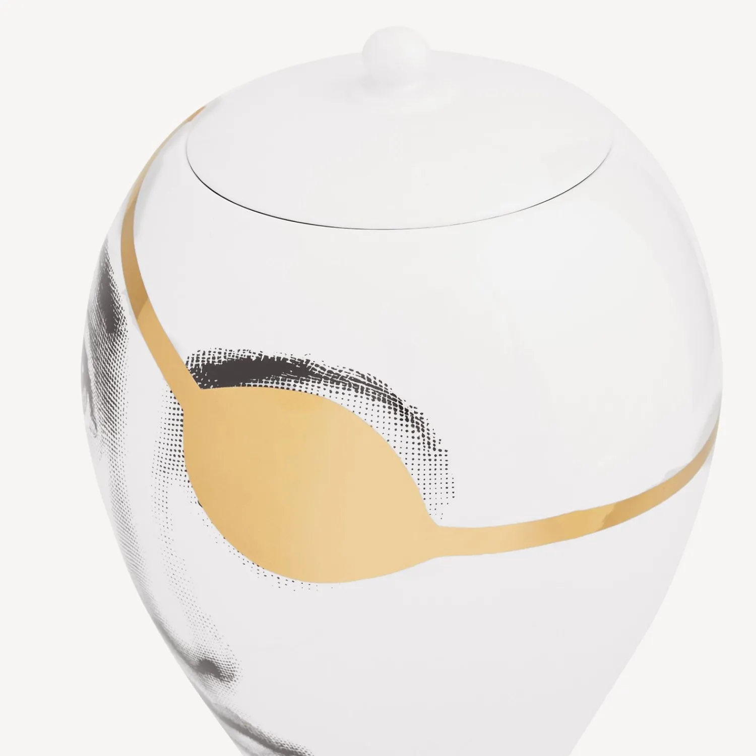 Vases<Fornasetti Vase Pirata White/Black/Gold
